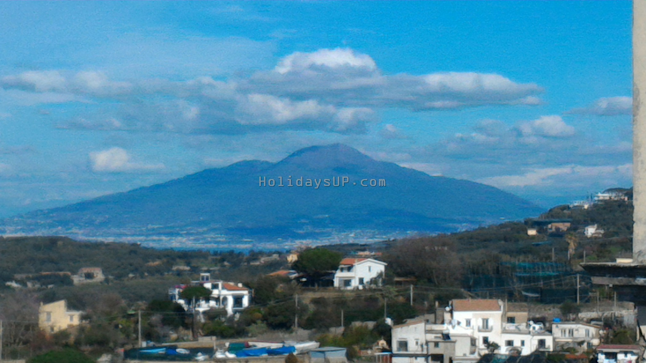 Vesuvius mount view at villa in Schiazzano close to Sorrento