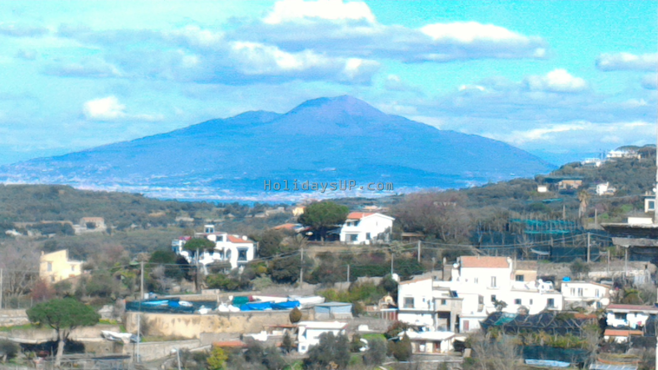 Vesuvius Mount from Terrace at Villa Dimora Barone