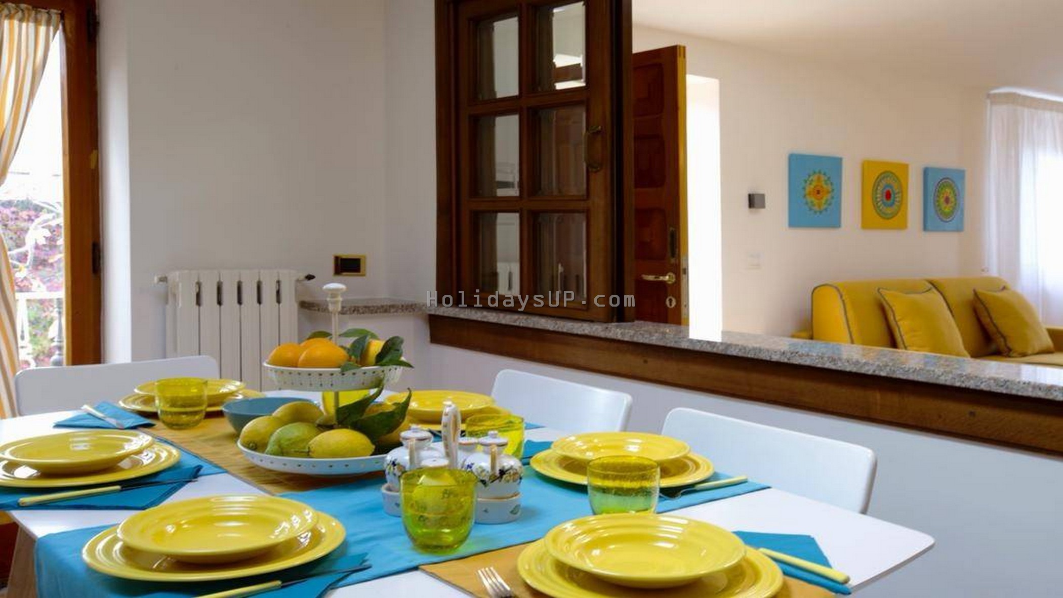 Dining and kitchen well equipped at Casa Mariandre A Sorrento